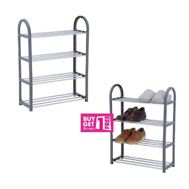 ซื้อ 1 แถม 1 ชั้นวางรองเท้า 4 ชั้น รุ่นดี-สกอร์/เอ็น
