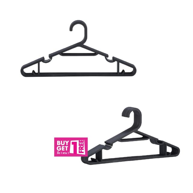 ซื้อ 1 แถม 1 ไม้แขวนเสื้อ รุ่นอีริค (10 ชิ้น/ชุด)