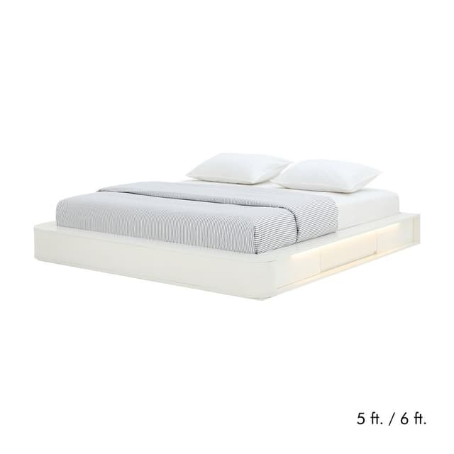 เตียงนอน รุ่นบาเซีย - สีขาว ไฮกลอส