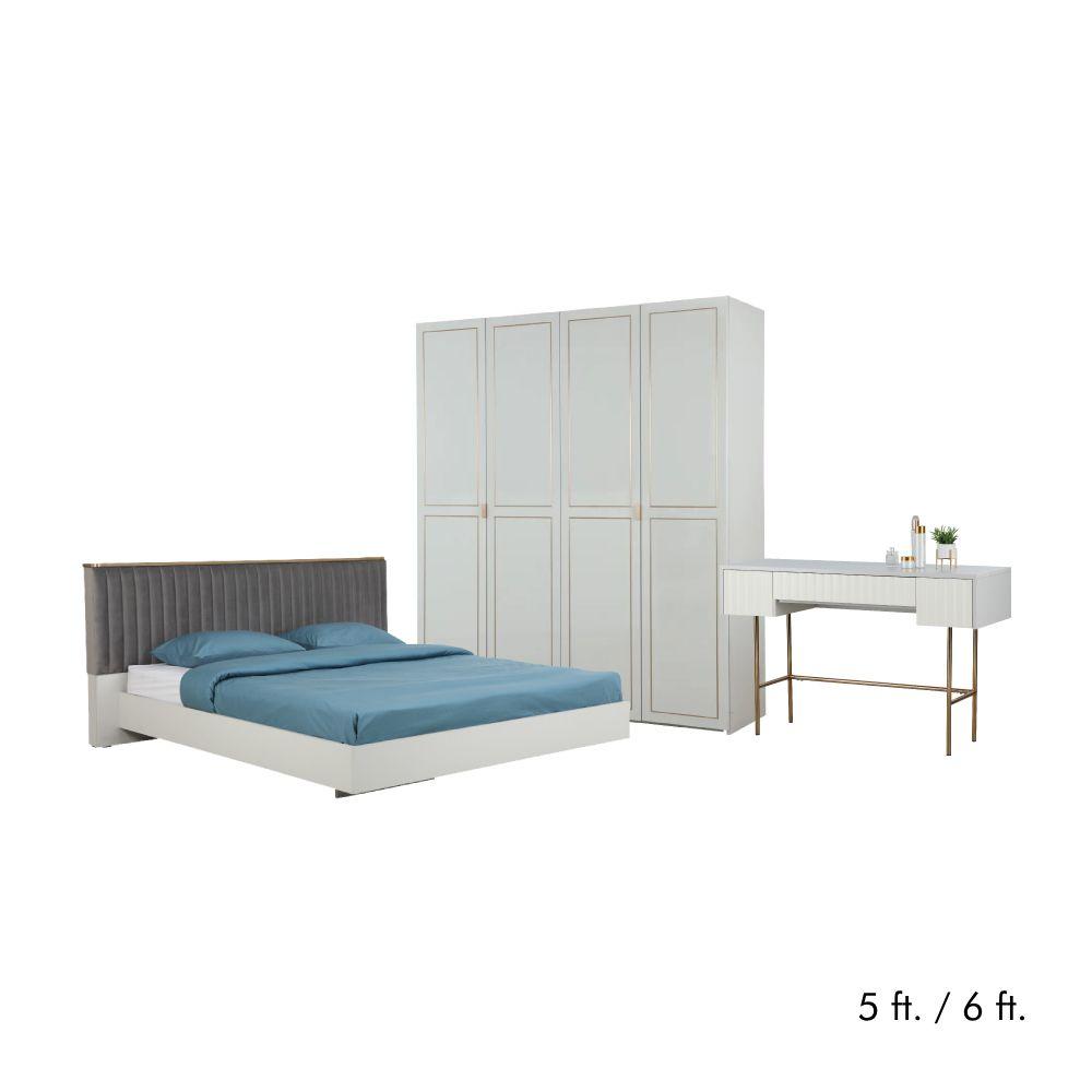 ชุดห้องนอน รุ่นโคโค่ (เตียงนอน, ตู้เสื้อผ้า 4 บาน, โต๊ะเครื่องแป้ง)