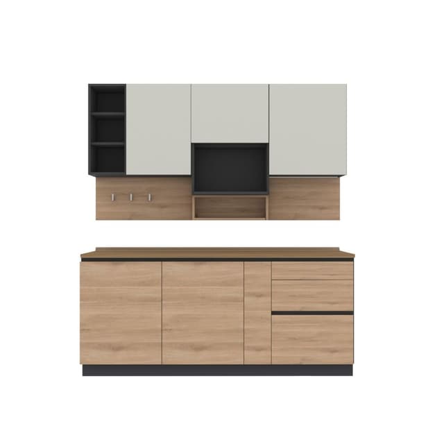 ชุดครัว รุ่นคูซิน่า ขนาด 200 ซม. - สีแกรนด์ โอ๊ค