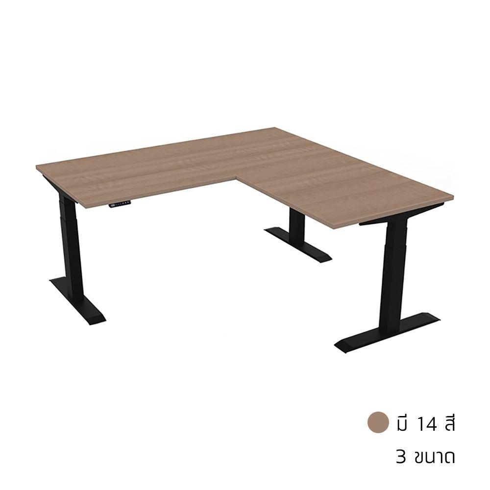 โต๊ะทำงานปรับระดับเข้ามุม เออร์โกเทรน รุ่นเจน 3 (ขาโต๊ะสีดำ)