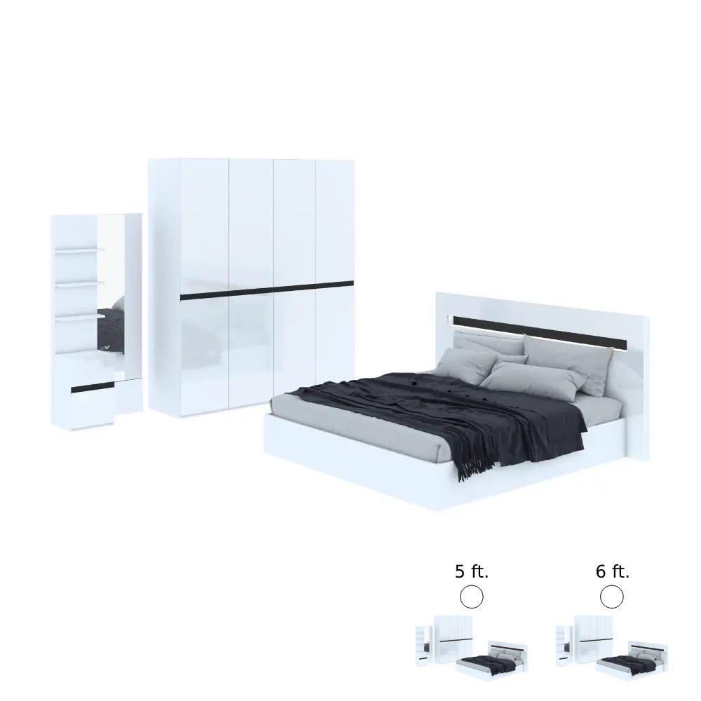ชุดห้องนอน รุ่นอิลลูชั่น พลัส (เตียงนอน+ตู้เสื้อผ้า 4 บาน+โต๊ะเครื่องแป้ง)