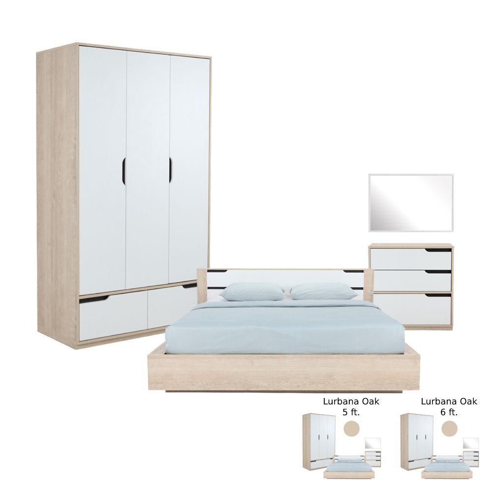 ชุดห้องนอน รุ่นคาร์ลสตัด (เตียง + ตู้เสื้อผ้า 3 บาน + ตู้ลิ้นชัก + กระจกเงา)