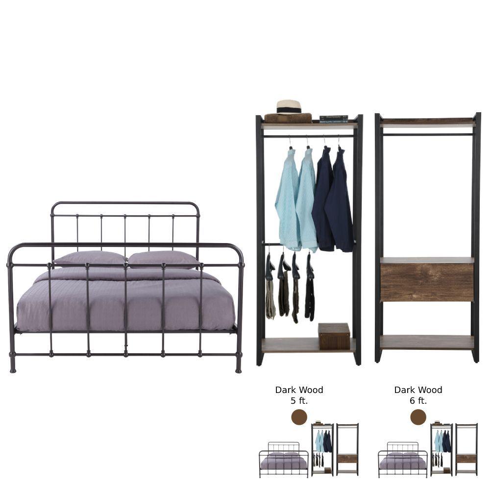 ชุดห้องนอน รุ่นลอฟเทอร์ A (เตียงนอน+ราวแขวนเสื้อผ้า+ราวแขวนเสื้อผ้าและลิ้นชัก)