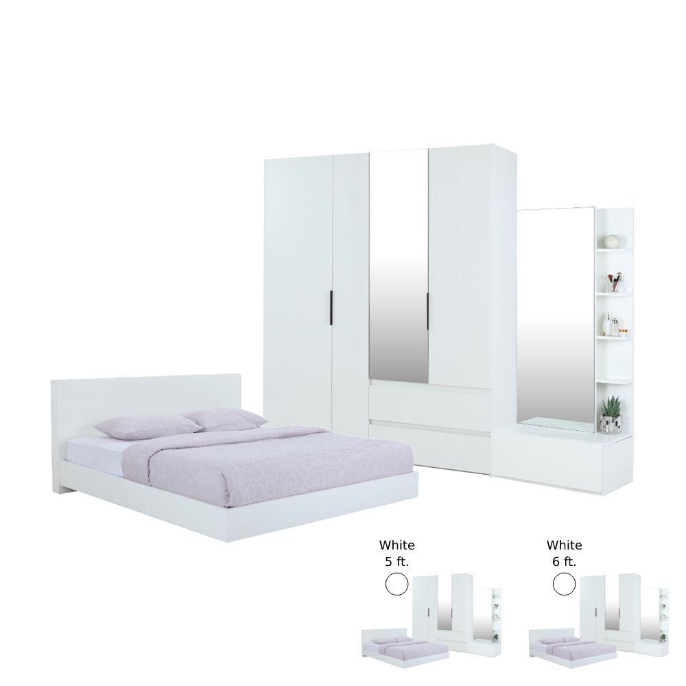 ชุดห้องนอน รุ่นแมสซิโม่ (ตู้เสื้อผ้า 4 บานประตู + โต๊ะเครื่องแป้ง)