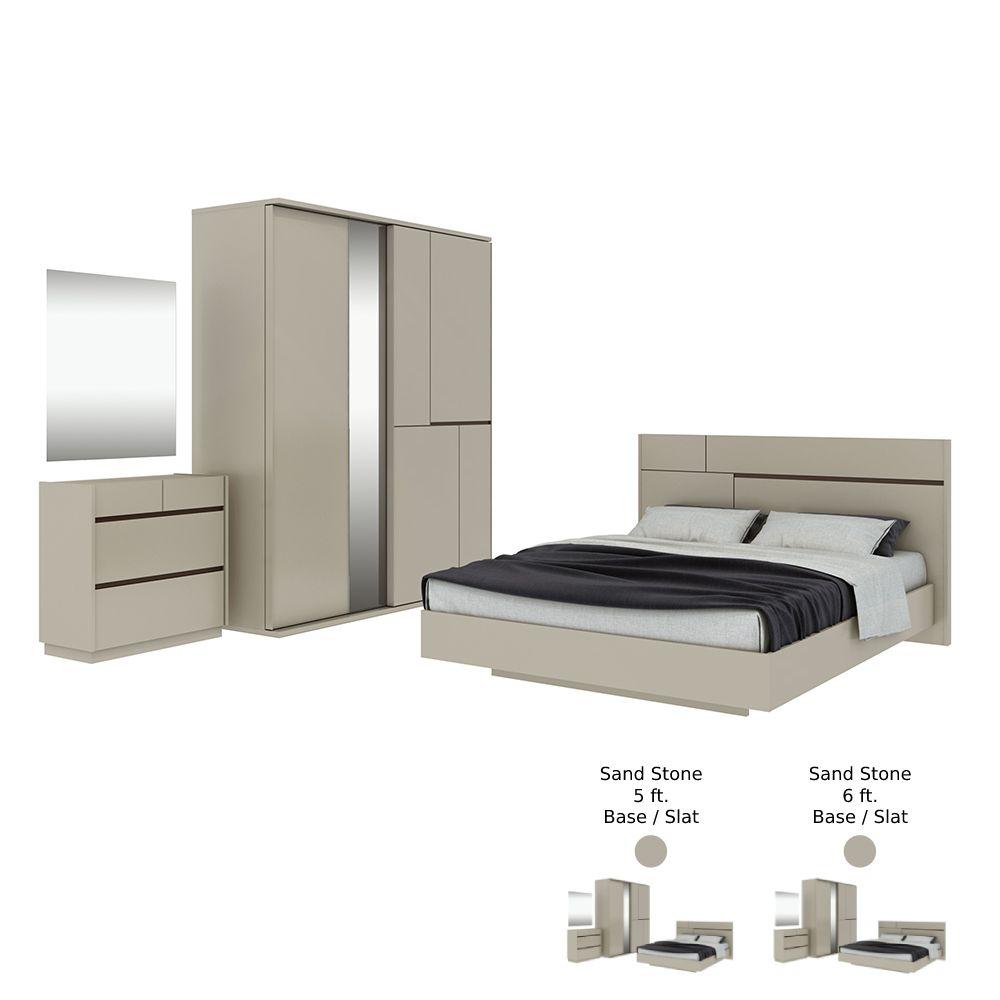 ชุดห้องนอน รุ่นปาลาสโซ่ (เตียงนอน+ตู้เสื้อผ้าบานสไลด์+โต๊ะเครื่องแป้ง)