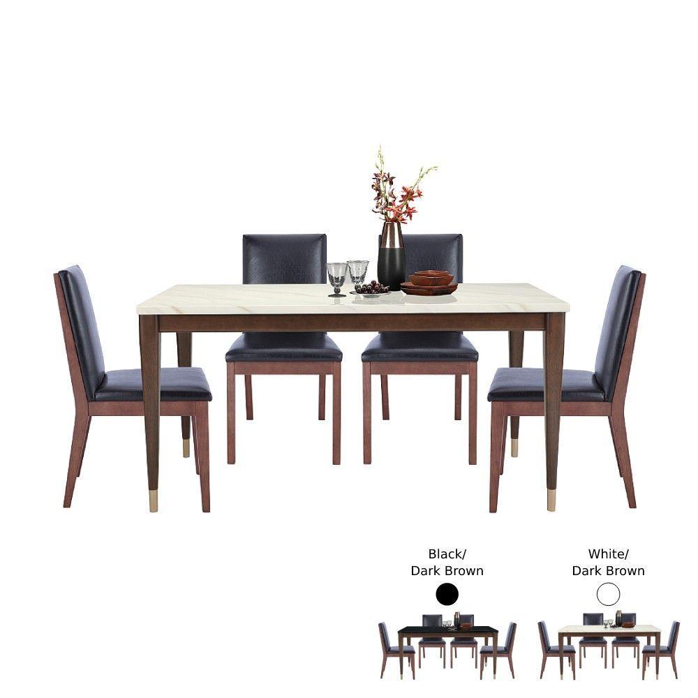 ชุดโต๊ะอาหาร รุ่นเปอเซโอ้+ฮันน่า (โต๊ะ 1+เก้าอี้ 4)