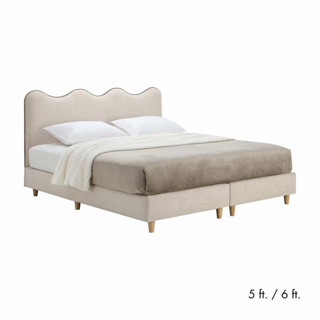 เตียงนอน รุ่นไปป์ปี้ - สีครีม