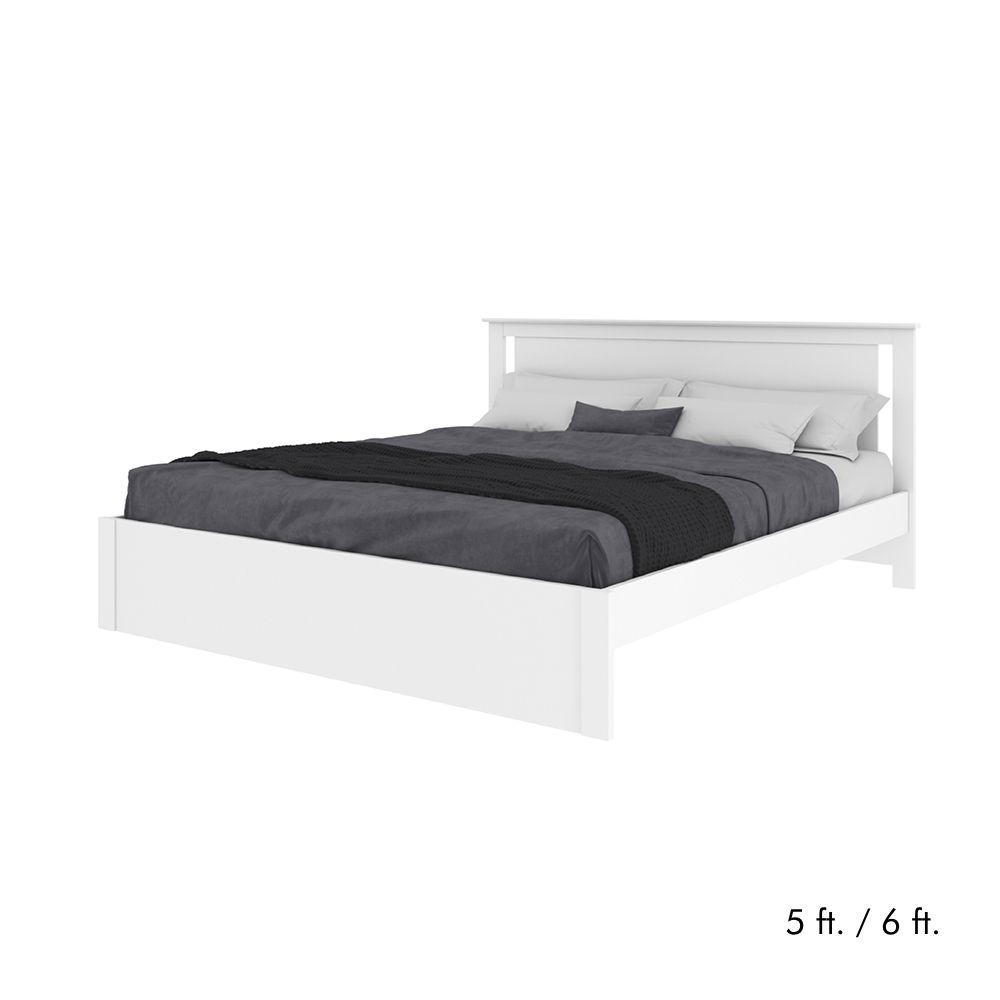 เตียงนอน รุ่นโรม - สีขาว (สามารถซื้อกล่องเก็บของเพิ่มเติมได้)