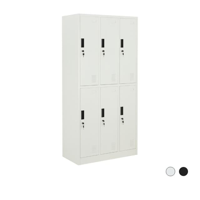 Furinbox ตู้เหล็กล็อกเกอร์ 6 ช่อง รุ่นโซลิด