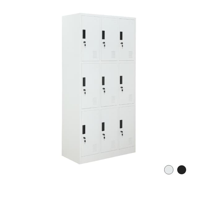 Furinbox ตู้เหล็กล็อกเกอร์ 9 ช่อง รุ่นโซลิด