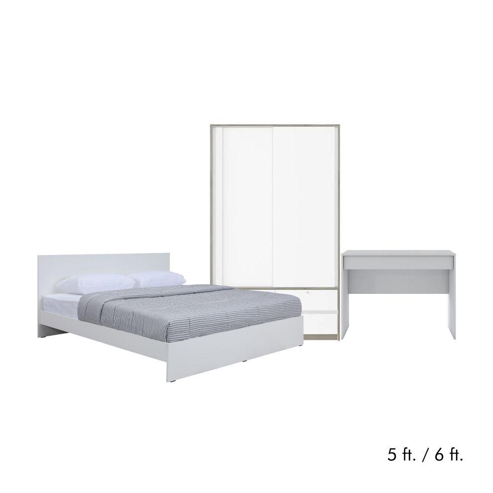 ชุดห้องนอน รุ่นวิวิด พลัส+วีโก้ (เตียงนอน, ตู้เสื้อผ้าบานสไลด์, โต๊ะเครื่องแป้ง)