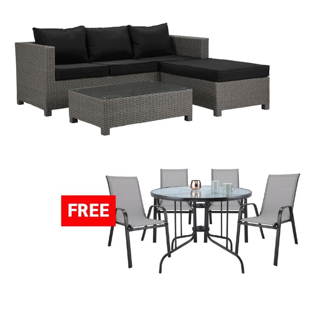 ซื้อชุดโซฟาสนาม รุ่นเบลเลซซ่า แถมฟรี! ชุดโต๊ะสนาม 4 ที่นั่ง รุ่นสแตมป้า