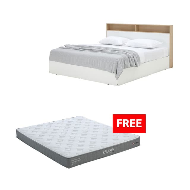 ซื้อเตียงนอน ขนาด 6 ฟุต แถมฟรี! ที่นอน ขนาด 6 ฟุต (เฉพาะรุ่นที่กำหนด)