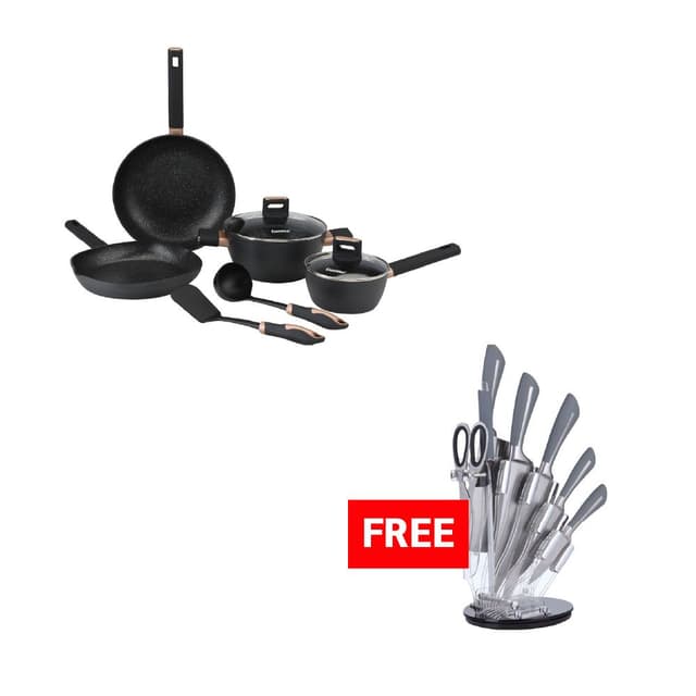 ซื้อชุดเครื่องครัว รุ่นวีวิน (8 ชิ้น/ชุด) แถมฟรี! ชุดมีดพร้อมฐานรอง รุ่นรีมัส (8 ชิ้น/ชุด)