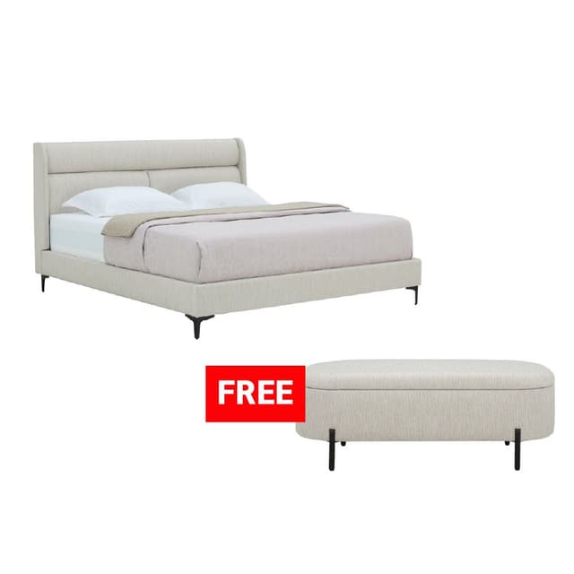 ซื้อเตียงนอน รุ่นมินดี้ ขนาด 5 ฟุต แถมฟรี! ม้านั่ง รุ่นมินดี้ ขนาด 120 ซม.