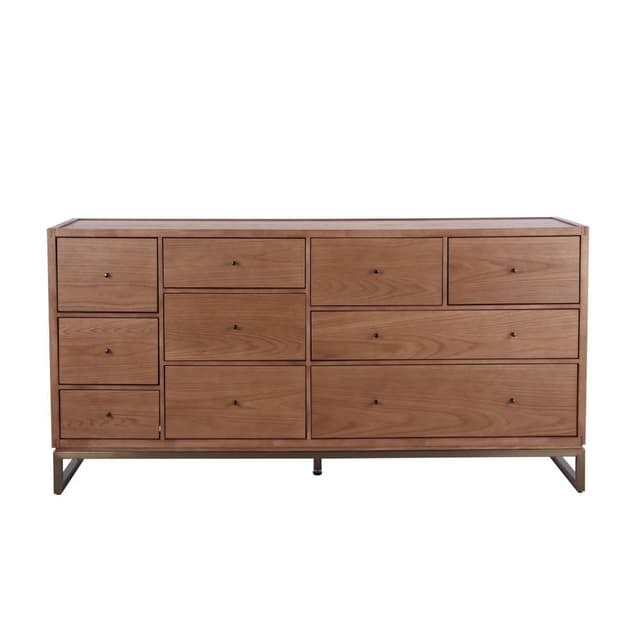 ตู้ไซด์บอร์ด รุ่นคลินเซ่ ขนาด 160 ซม. - สีทีค/ทอง