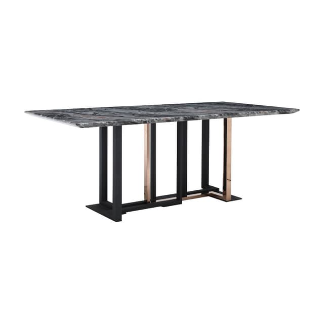 โต๊ะอาหารหินอ่อน รุ่นมิสโซนิ ขนาด 200 ซม. - สีดำ