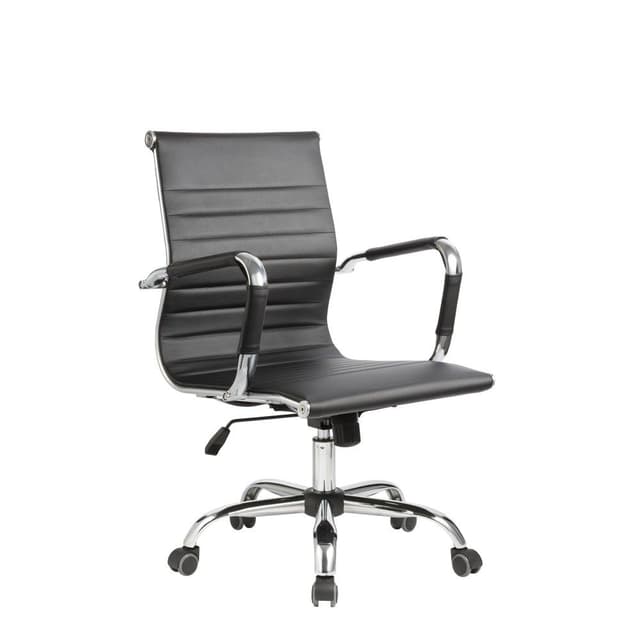 เก้าอี้สำนักงานพนักพิงกลาง รุ่นคาริน่า - สีดำ