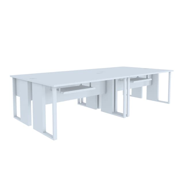 โต๊ะคอมพิวเตอร์ 4 ที่นั่ง รุ่นเวคตร้า 300 ซม. - สีขาว