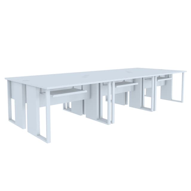 โต๊ะคอมพิวเตอร์ 6 ที่นั่ง รุ่นเวคตร้า 360 ซม. - สีขาว