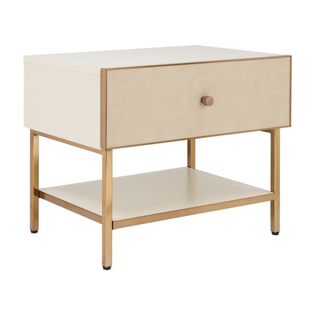 ตู้ข้างเตียง รุ่นโมนา ขนาด 60 ซม. - สีเบจ/ขาวงาช้าง