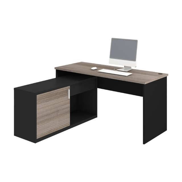 โต๊ะทำงานเข้ามุมขาไม้ รุ่นแอคทีฟ