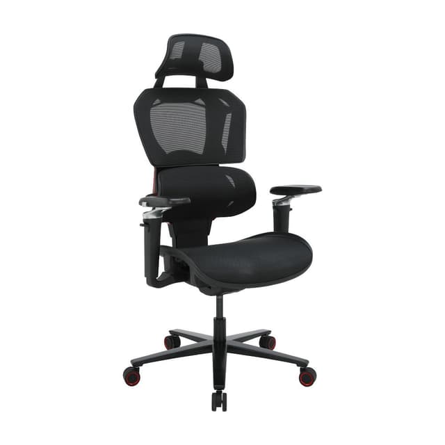 เก้าอี้เกมมิ่งเพื่อสุขภาพ รุ่นเธน - สีดำ/แดง