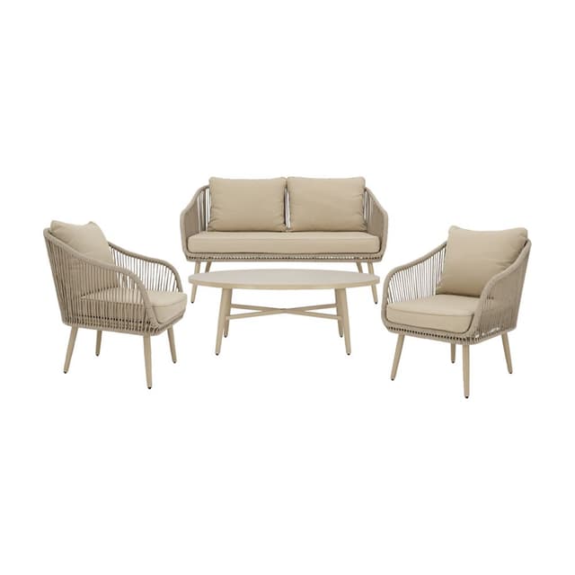 ชุดโซฟาสนาม รุ่นฮาวาย - สีครีม