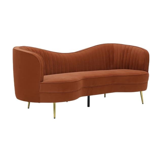 โซฟาผ้า 3 ที่นั่ง รุ่นโจฮานเนส - สีส้ม