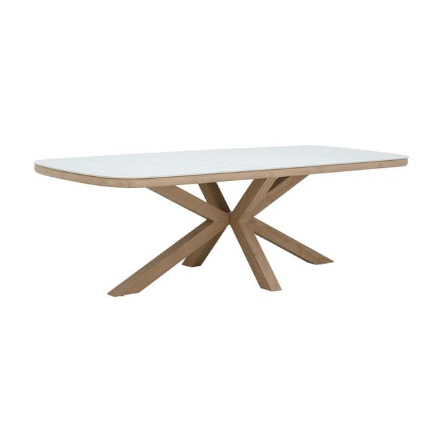 โต๊ะอาหารสนาม รุ่นมาจอร์กา ขนาด 240 ซม. - สีธรรมชาติ/ขาว