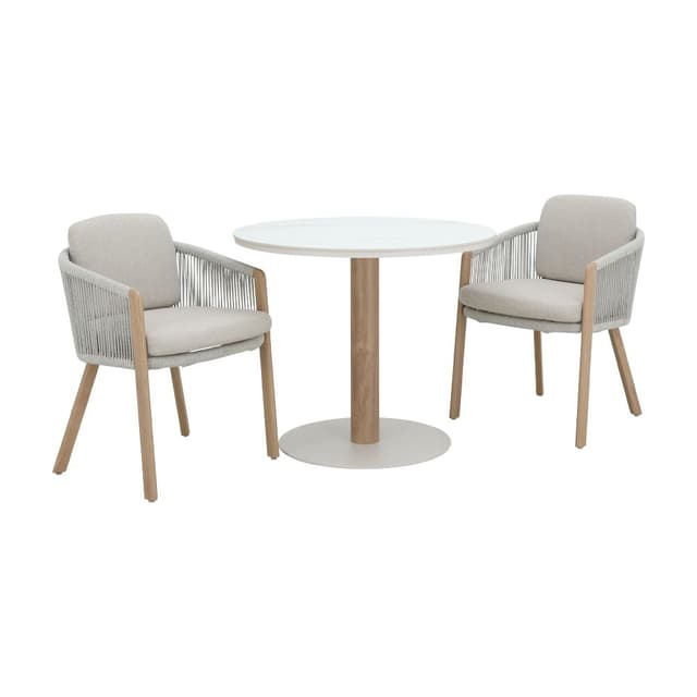 ชุดโต๊ะสนาม 2 ที่นั่ง รุ่นมาจอร์กา (เก้าอี้ ขนาด 62 ซม.) - สีธรรมชาติ/เบจ