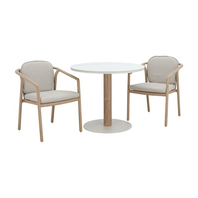 ชุดโต๊ะสนาม 2 ที่นั่ง รุ่นมาจอร์กา (เก้าอี้ ขนาด 65 ซม.) - สีธรรมชาติ/เบจ