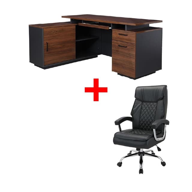 ซื้อโต๊ะทำงาน รุ่นพรีเซ็นซ์ พร้อมเก้าอี้สำนักงาน รุ่นเอมเมอร์สัน ราคาพิเศษ!