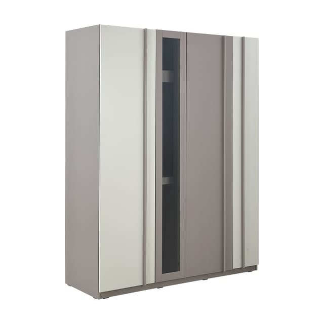 ตู้เสื้อผ้า 4 บาน รุ่นมิวนิค - สีโอวัลติน/หินทราย