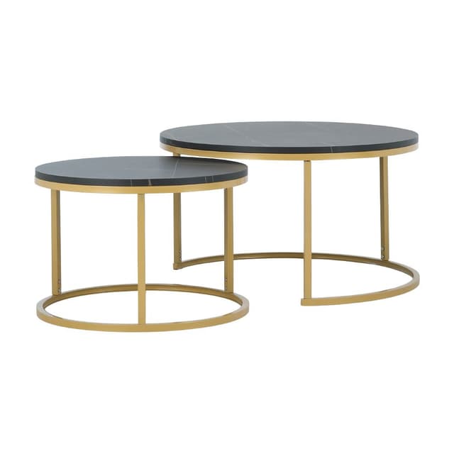 โต๊ะ Nesting รุ่นแมทซ์ (2 ชิ้น/ชุด) - สีดำ