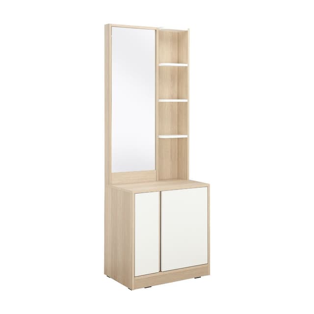 โต๊ะเครื่องเเป้งแบบยืน รุ่นร็อตเตอร์ดัม - สีเลอบาน่า โอ๊ค/ขาว