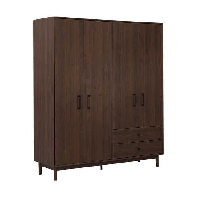 ตู้เสื้อผ้า 4 บาน รุ่นอิสตันบูล - สีมาร์เซโล่ วอลนัท