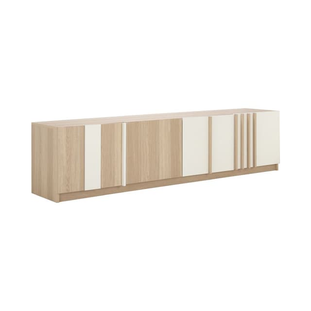 ตู้วางทีวี รุ่นวาร่า ขนาด 200 ซม. - สีเลอบาน่า โอ๊ค/ขาว