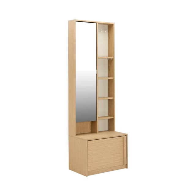 โต๊ะเครื่องเเป้งแบบยืน รุ่นชิซูโอกะ ขนาด 60 ซม. - สีโตเกียว โอ๊ค/หินทราย