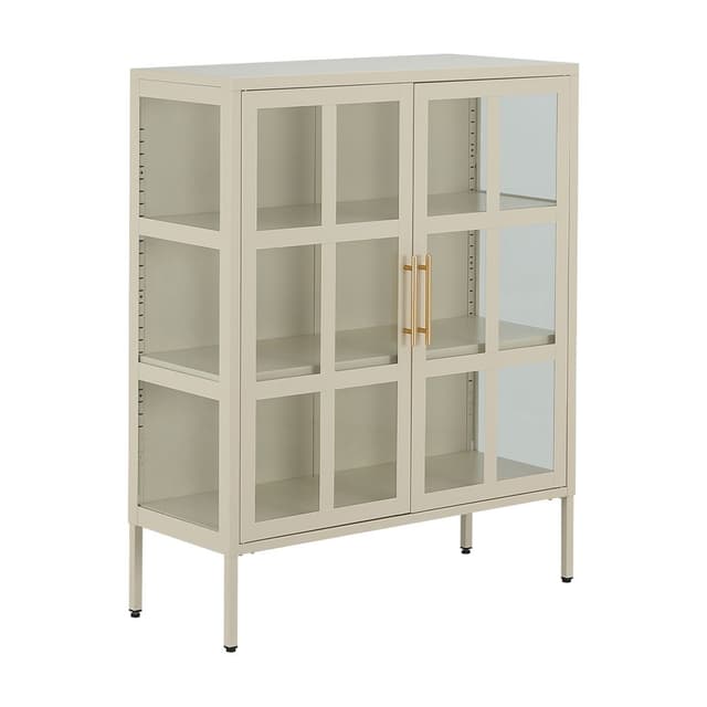 ตู้โชว์ รุ่นเซี่ยงไฮ้ ขนาด 90 ซม. - สีครีม