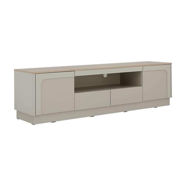 ตู้วางทีวี รุ่นเมลเบิร์น ขนาด 200 ซม. - สีหินทราย/เลอบาน่า โอ๊ค