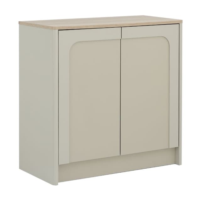 ตู้บานเปิด รุ่นเมลเบิร์น ขนาด 80 ซม. - สีหินทราย/เลอบาน่า โอ๊ค