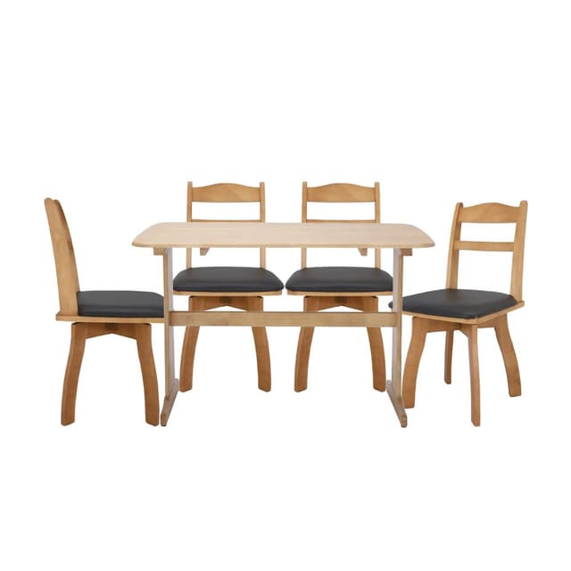 ชุดโต๊ะอาหาร 4 ที่นั่ง รุ่นฮัมเบิ้ล - สีธรรมชาติ