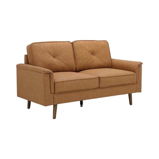 โซฟา PU 2 ที่นั่ง รุ่นเฮกเตอร์ - สีน้ำตาล