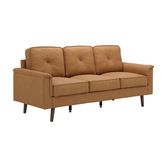 โซฟา PU 3 ที่นั่ง รุ่นเฮกเตอร์ - สีน้ำตาล