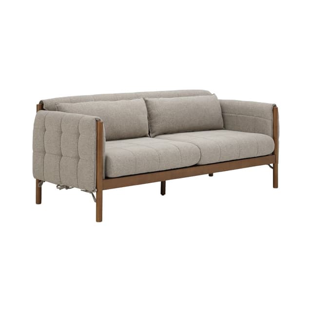 โซฟาผ้า 3 ที่นั่ง รุ่นมิยาซากิ - สีน้ำตาล