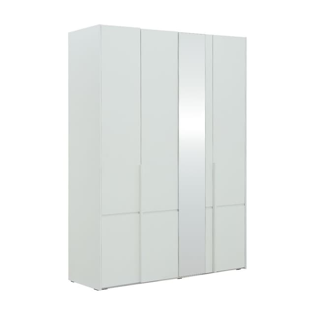 ตู้เสื้อผ้า 4 บานพร้อมกระจก รุ่นเมลตัน - สีขาว