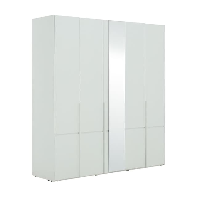 ตู้เสื้อผ้า 5 บานพร้อมกระจก รุ่นเมลตัน - สีขาว